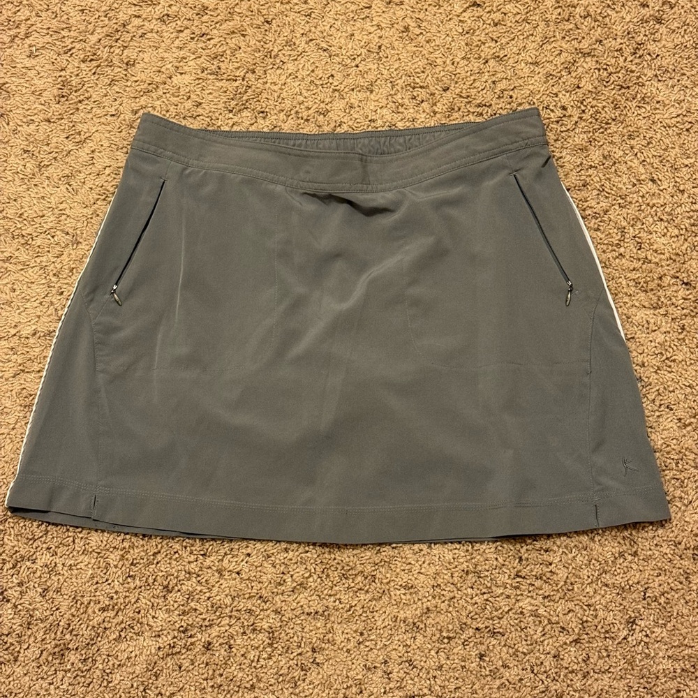 Danskin Now Charcoal Skort with Zipper Details